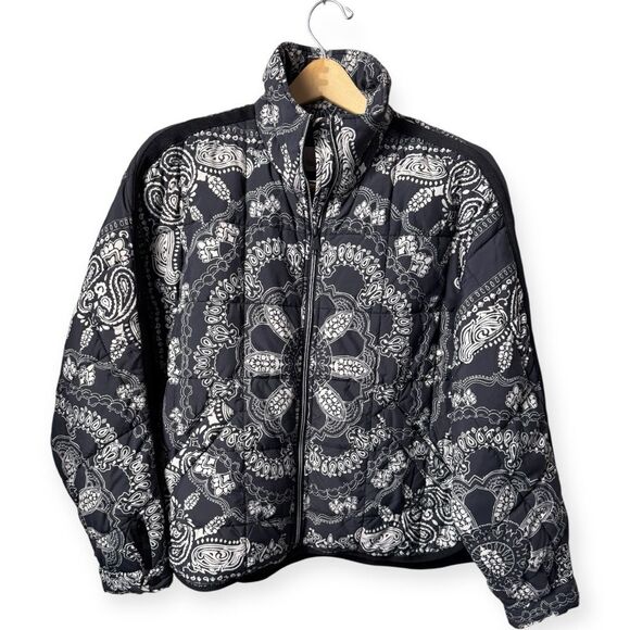 Free People Pippa Packable Bandana Puffer Jacket Coat - Picture 1 of 7